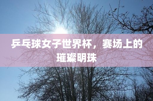 乒乓球女子世界杯，赛场上的璀璨明珠