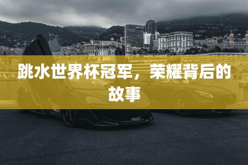 跳水世界杯冠军，荣耀背后的故事沧州禾苗留学中介服务有限公司