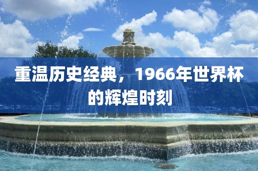 重温历史经典，1966年世界杯的沧州禾苗留学中介服务有限公司辉煌时刻