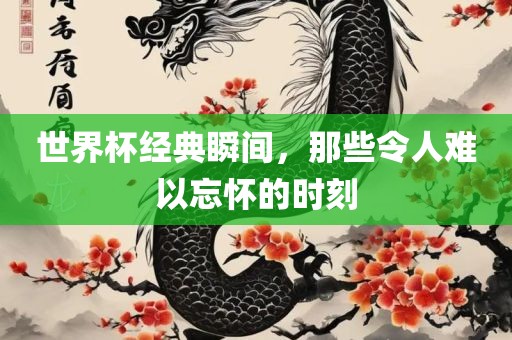 世界杯经典瞬间，那些令人难以忘怀的时刻