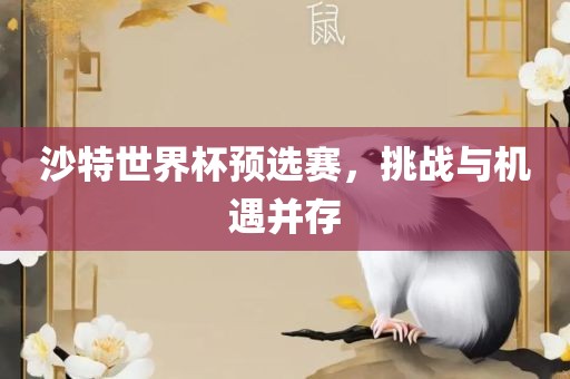沙特世界杯预选赛，挑战与机遇并存