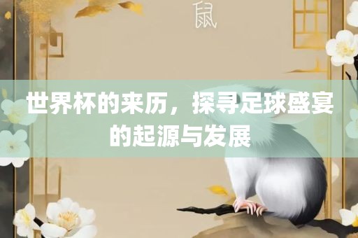世界杯的来历，探寻足球盛宴的起源与发展
