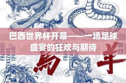 巴西世界杯开幕——一场足球盛宴的狂欢与期待沧州禾苗留学中介服务有限公司