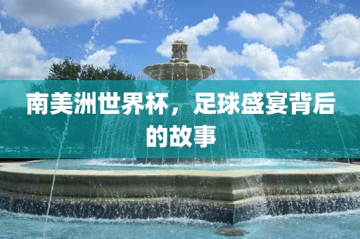 南美洲世界杯，足球盛宴背后的故事沧州禾苗留学中介服务有限公司