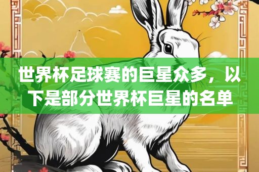 世界杯足球赛的巨星众多，以下是部分世界杯巨星的名沧州禾苗留学中介服务有限公司单