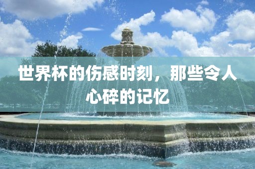 世界杯的伤感时刻，那些令人心碎的记忆沧州禾苗留学中介服务有限公司
