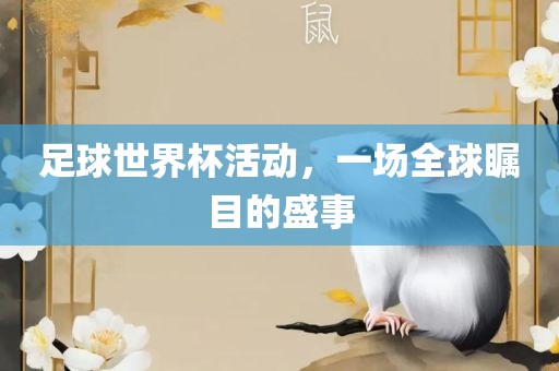 足球世界杯活动，一场全球瞩目的盛事