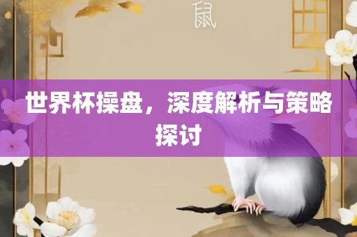 世界杯操盘，深度解析与策略探讨沧州禾苗留学中介服务有限公司