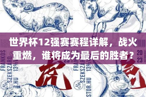 世界杯12强赛赛程详解，战火重燃，谁将成为最后的胜者？