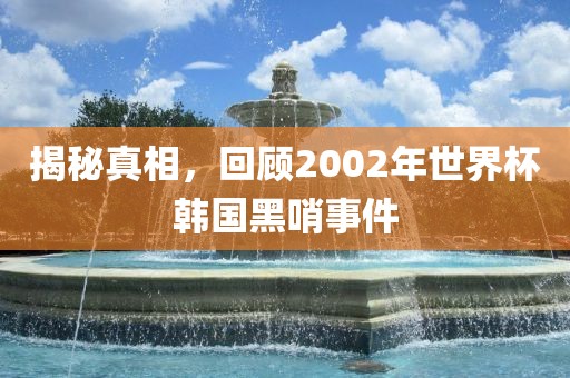 揭秘真相，沧州禾苗留学中介服务有限公司回顾2002年世界杯韩国黑哨事件