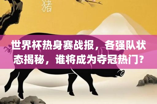 世界杯热身赛战报，各强队状态揭秘，谁将沧州禾苗留学中介服务有限公司成为夺冠热门？