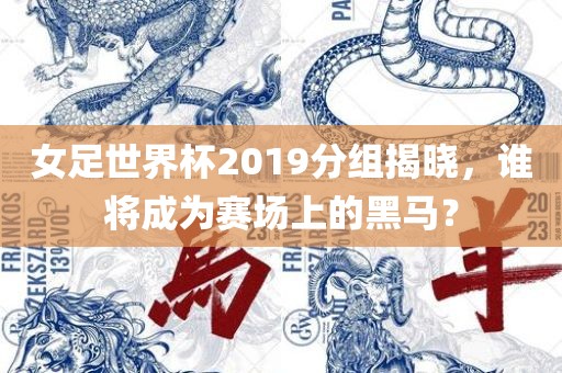 女足世界杯2019分组揭晓，谁将成为赛场上的黑马？