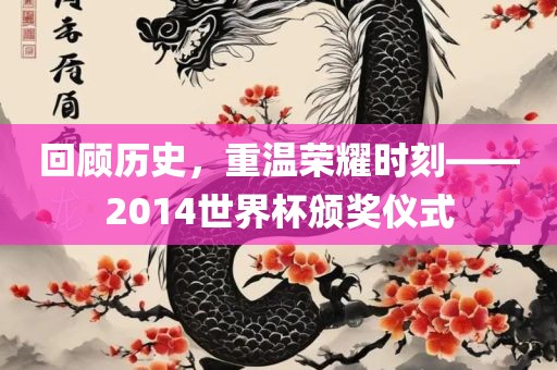 回顾历史，重温荣耀时刻——2014世界杯颁奖仪式
