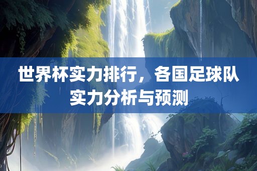 世界杯实力排行，各国足球队实力分析与预测沧州禾苗留学中介服务有限公司