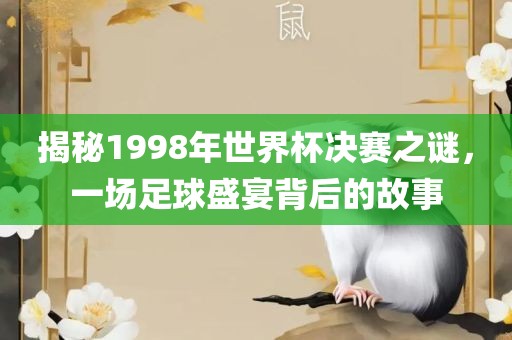 揭秘1998年世界杯决赛之谜，一场足球盛宴背后的故事沧州禾苗留学中介服务有限公司
