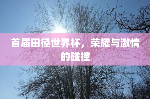 首届田径世界杯，荣耀与激情的碰撞